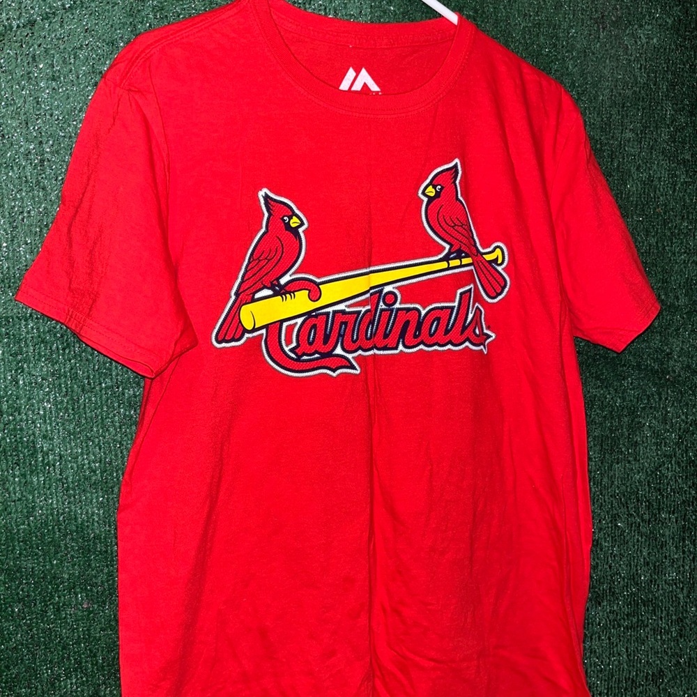 St Louis Cardinals Paul Goldschmidt #46 Red Shirt L Majestic tag MLB STL